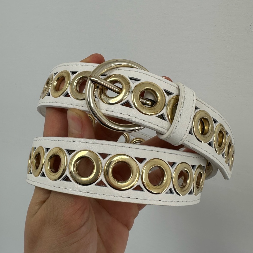 Sandro White and Gold Belt